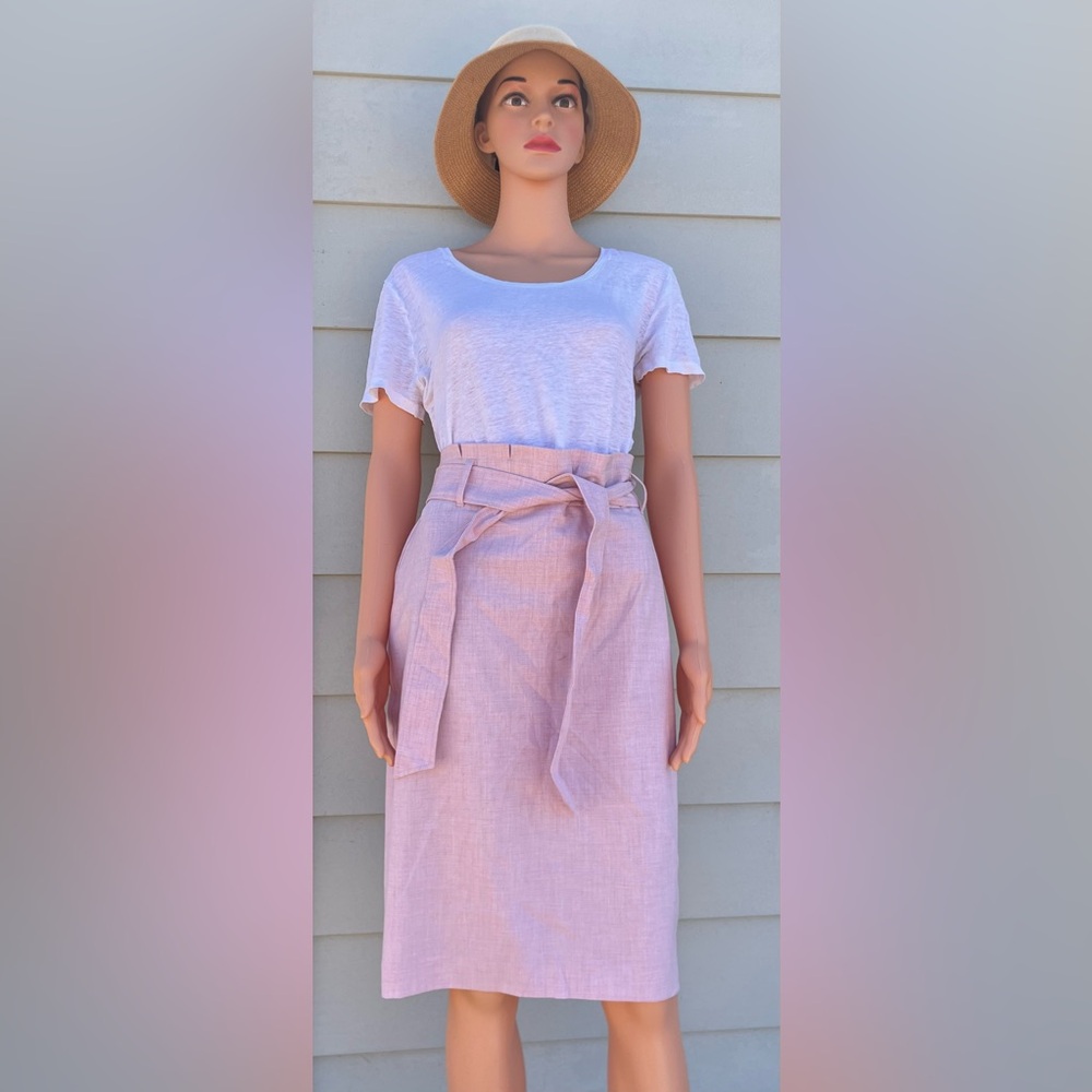 Ann Taylor Pink Pencil Midi Skirt for Work